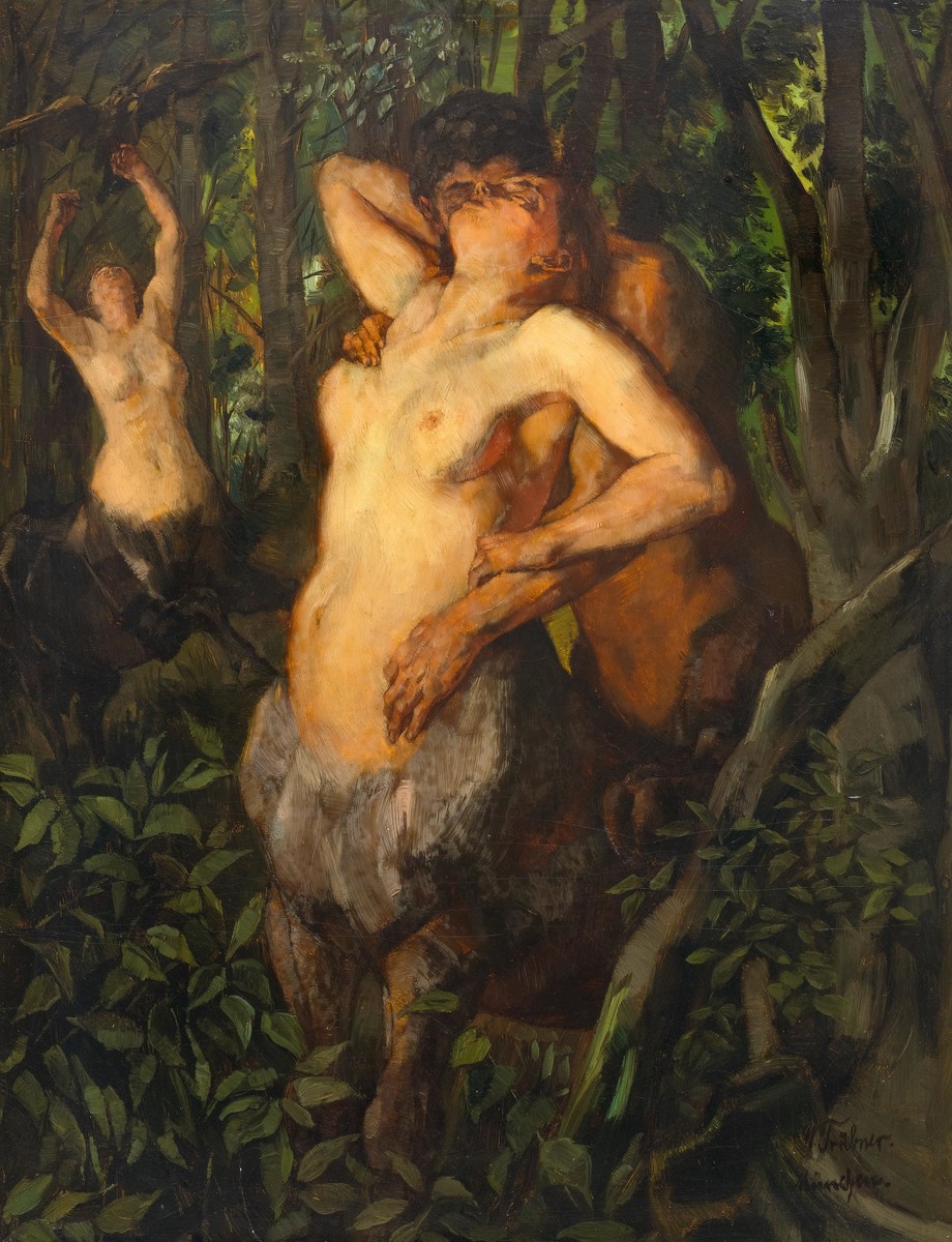 Satyr and Centaurs by Wilhelm Trübner