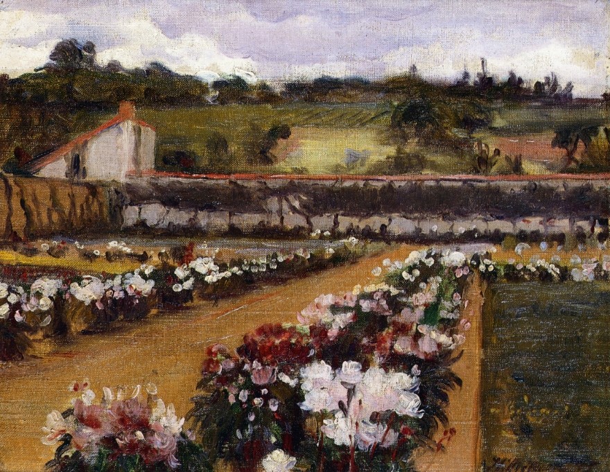 Monet's Formal Garden by Willard Metcalf