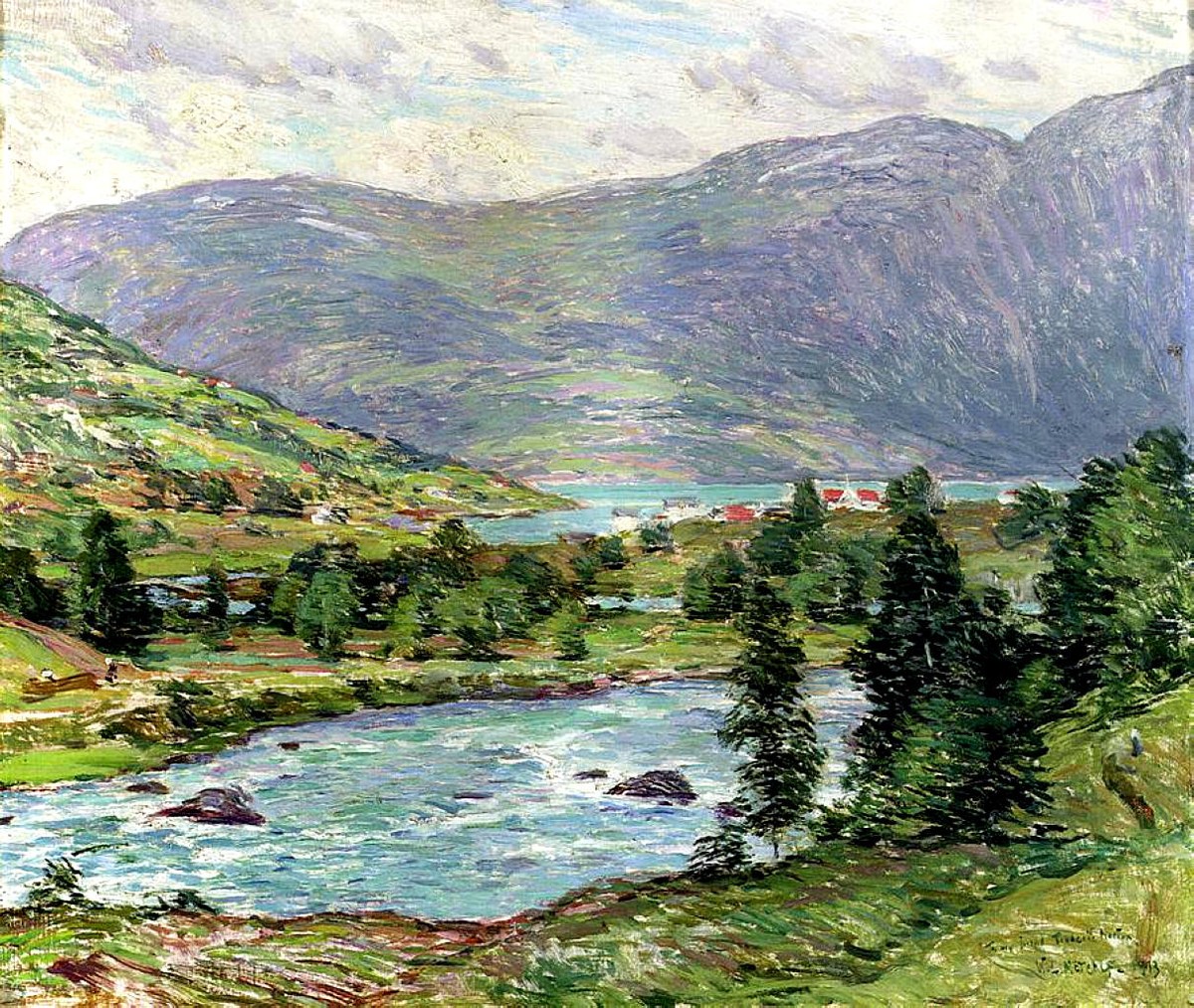Mountain Lakes, Olden, Norwas by Willard Metcalf