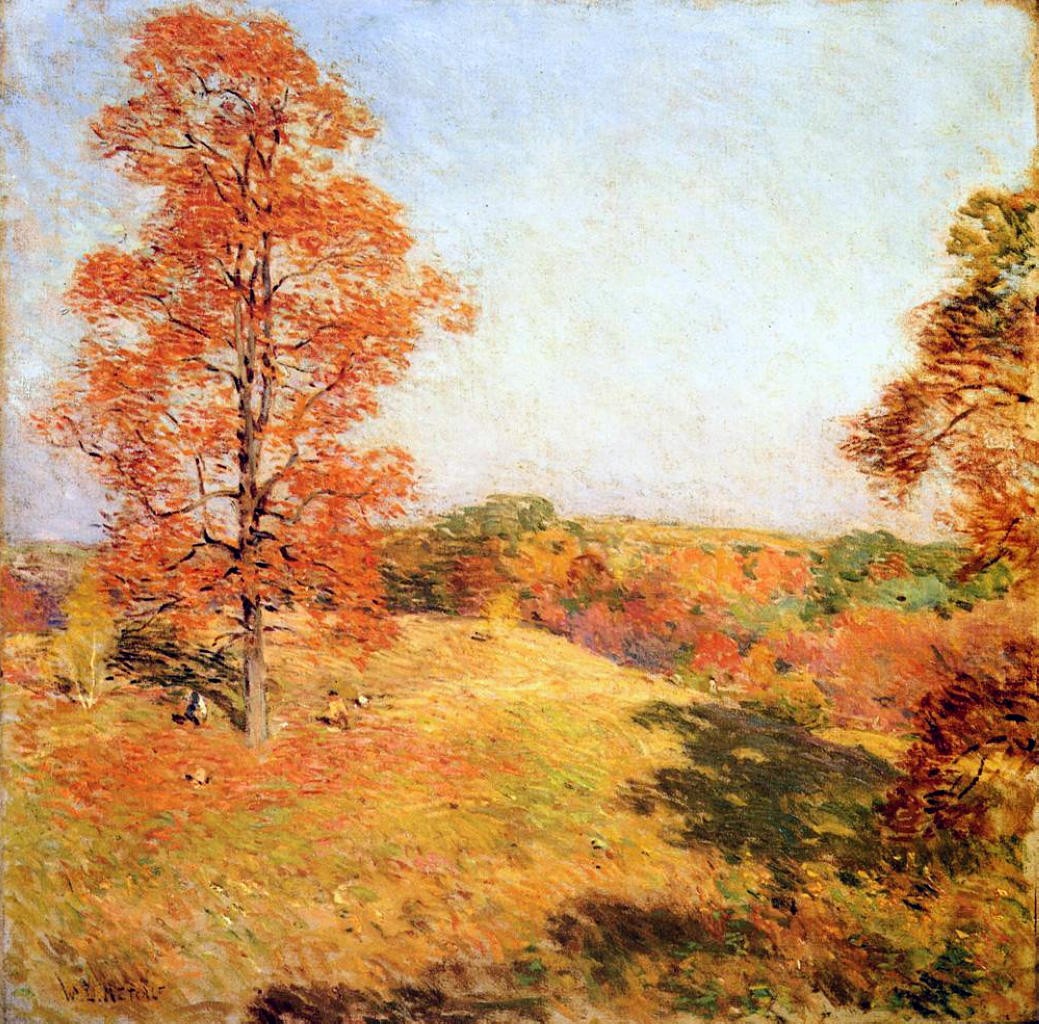 Nut Gathering by Willard Metcalf