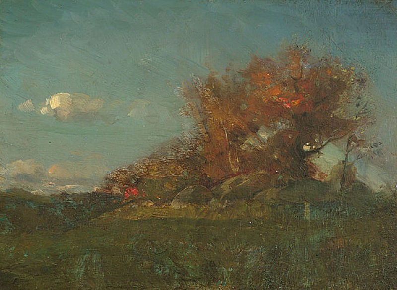 The Fire of Autumn by Willard Metcalf