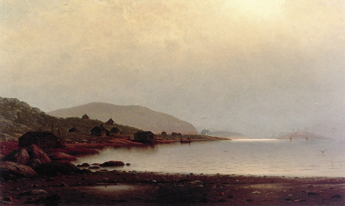 Fishermen's Homes near Cape St. Johns, Coast of Labrador by William Bradford