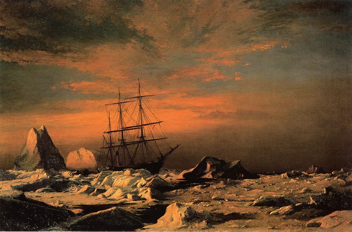 The 'Panther' among the Icebergs in Melville Bay by William Bradford