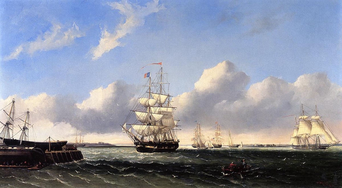 The Port of New Bedford from Crow Island by William Bradford