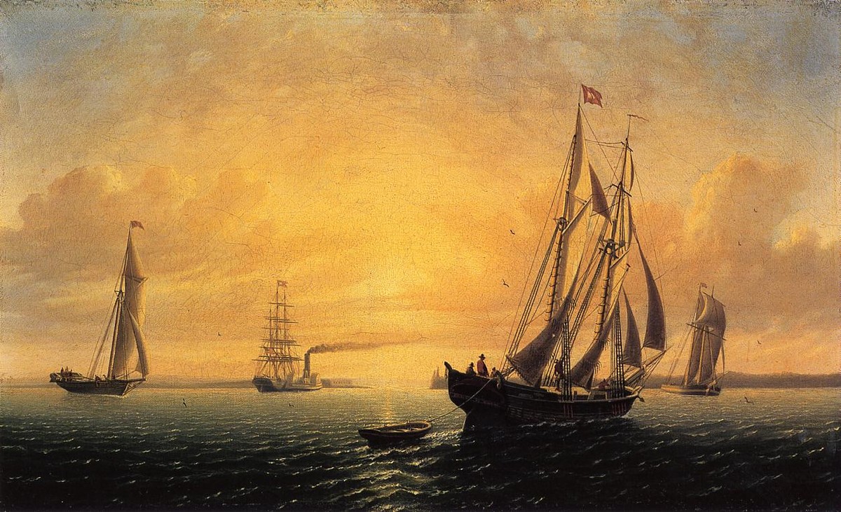 The Schooner 'Jane' of Bath, Maine by William Bradford