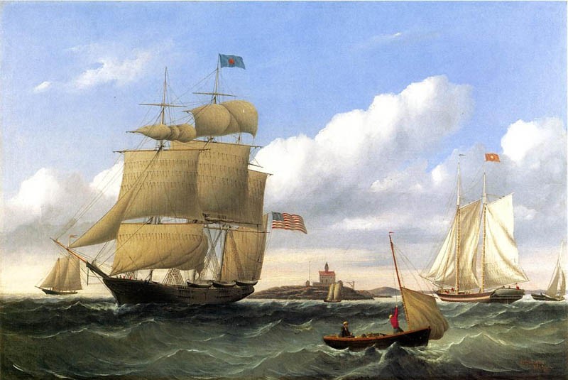 The Whaleship 'Emma C. Jones' off Round Hills, New Bedford by William Bradford