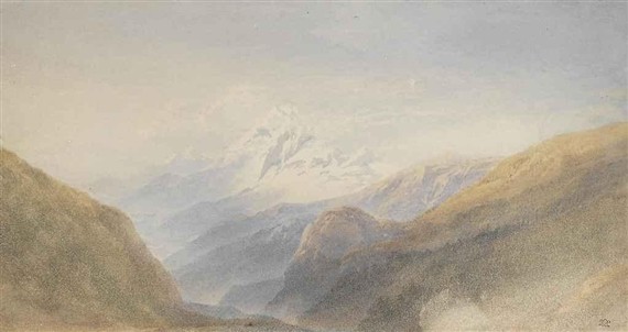 Snow-capped peak by William Leighton Leitch