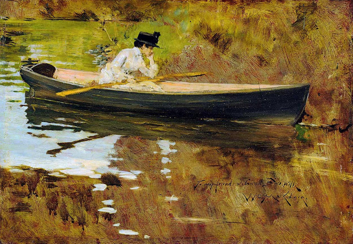 Mrs. Chase in Prospect Park by William Merritt Chase