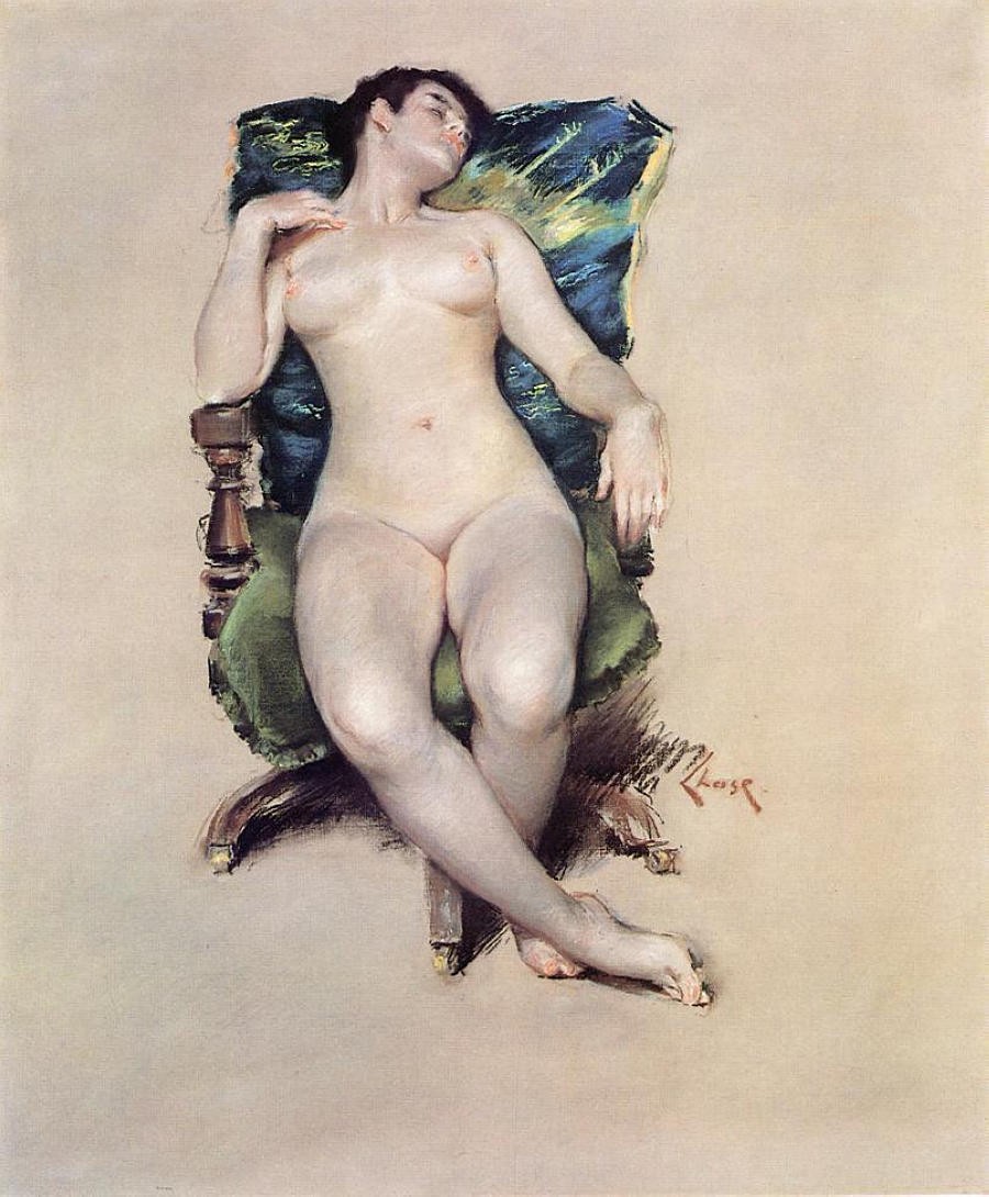 Nude Resting by William Merritt Chase