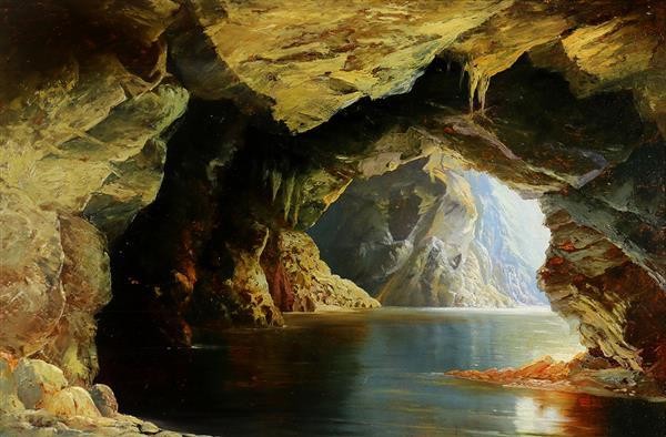 Coastal Cave by William Stanley Haseltine