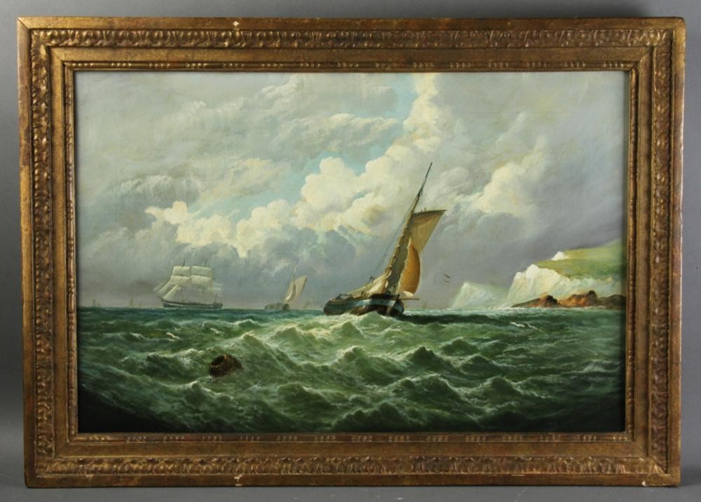 Ships on Stormy Seas by William Stanley Haseltine