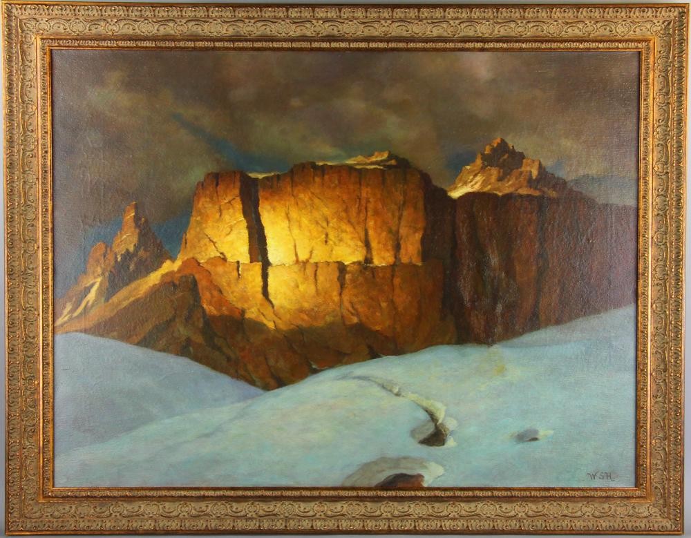 Snowy Cliffside by William Stanley Haseltine