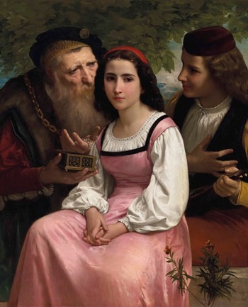 Between wealth and love by William-Adolphe Bouguereau