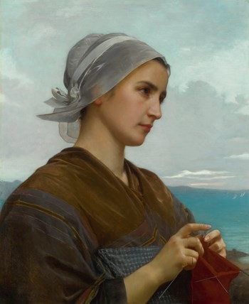 Breton Knitter by William-Adolphe Bouguereau