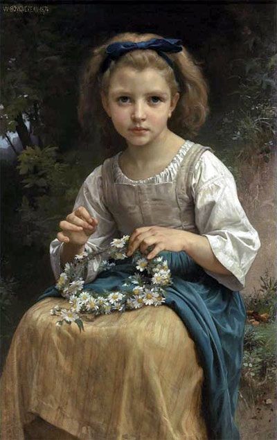 Child Braiding A Crown by William-Adolphe Bouguereau