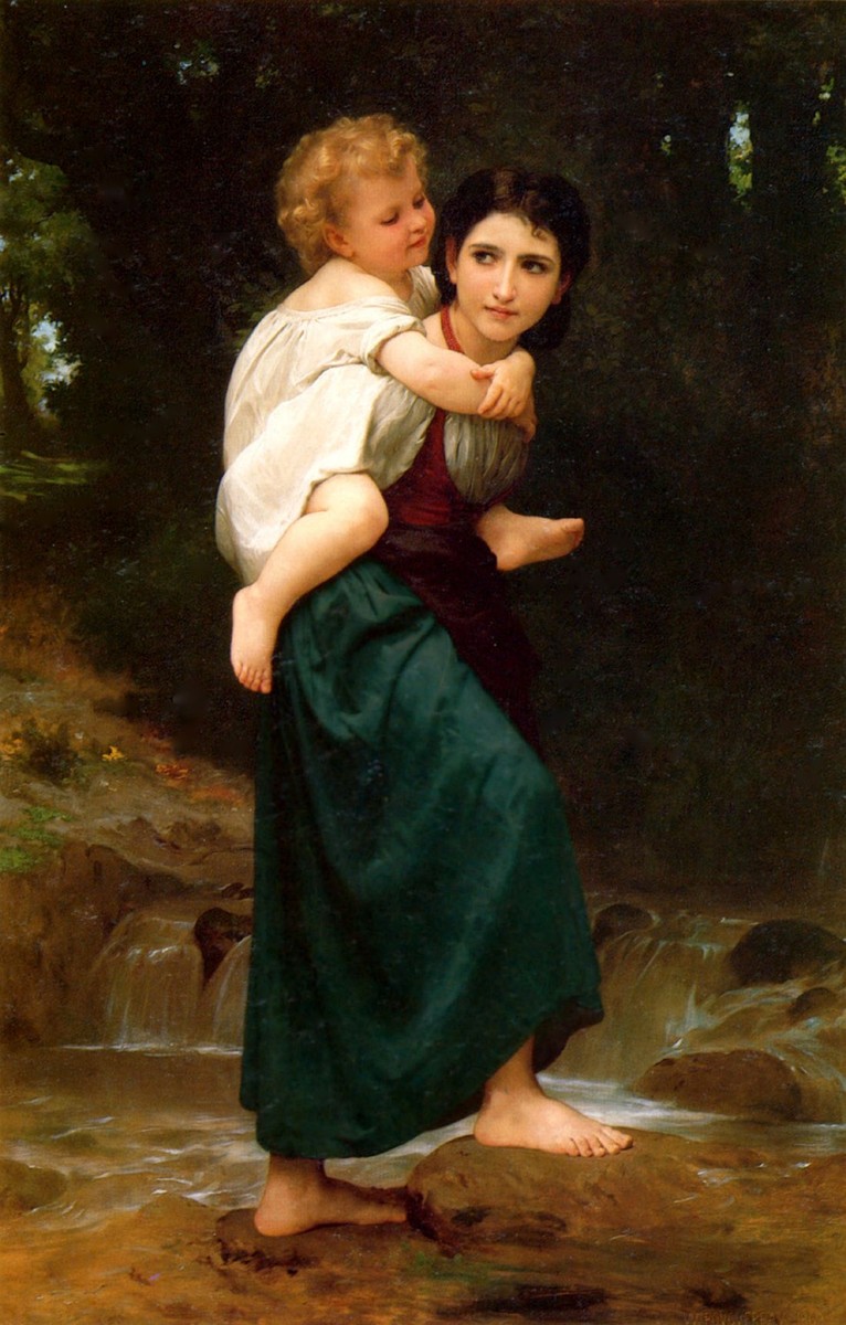 Crossing the Stream by William-Adolphe Bouguereau