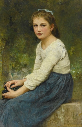 Girl with Grapes by William-Adolphe Bouguereau