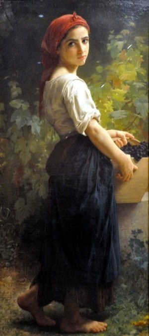 Girl with Grapes by William-Adolphe Bouguereau