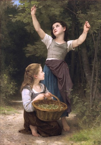 Harvest of Hazelnuts by William-Adolphe Bouguereau
