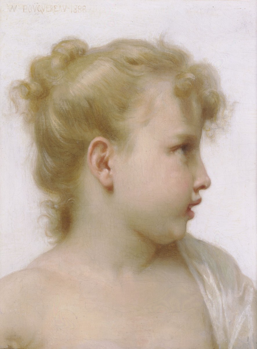Head Of A Little Girl by William-Adolphe Bouguereau