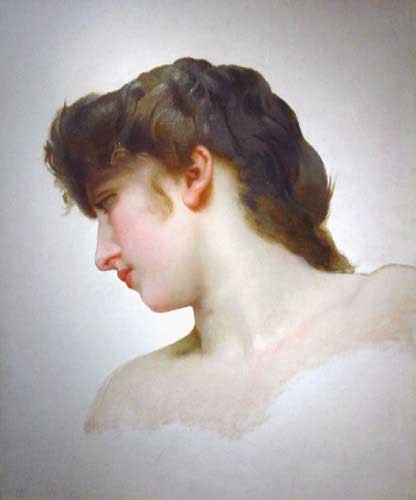 Head Study of Female Face Blonde by William-Adolphe Bouguereau
