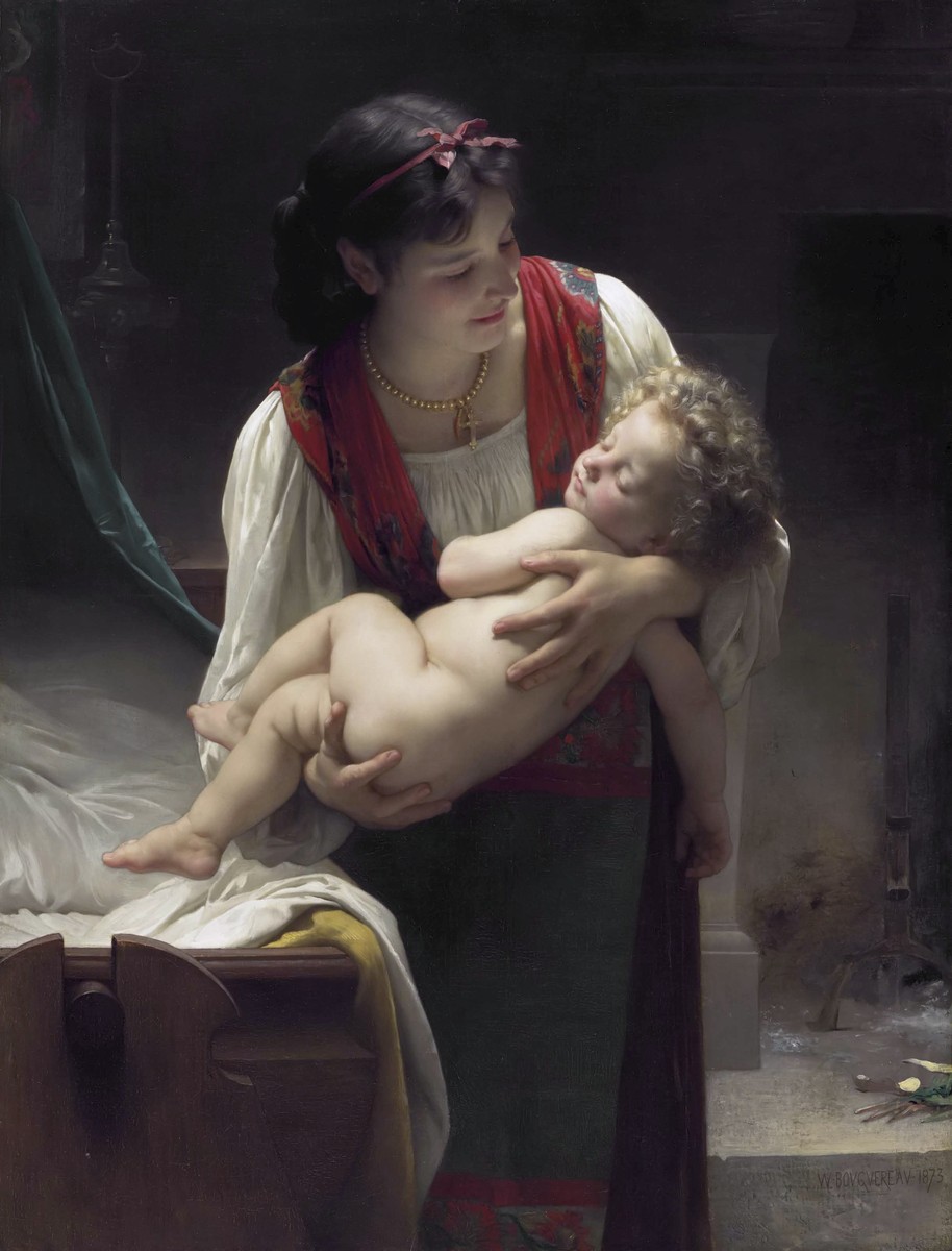 Lullaby (Bedtime) by William-Adolphe Bouguereau