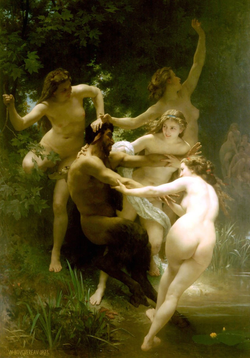 Nymphs and Satyr by William-Adolphe Bouguereau
