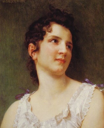 Portrait of a young gir by William-Adolphe Bouguereau