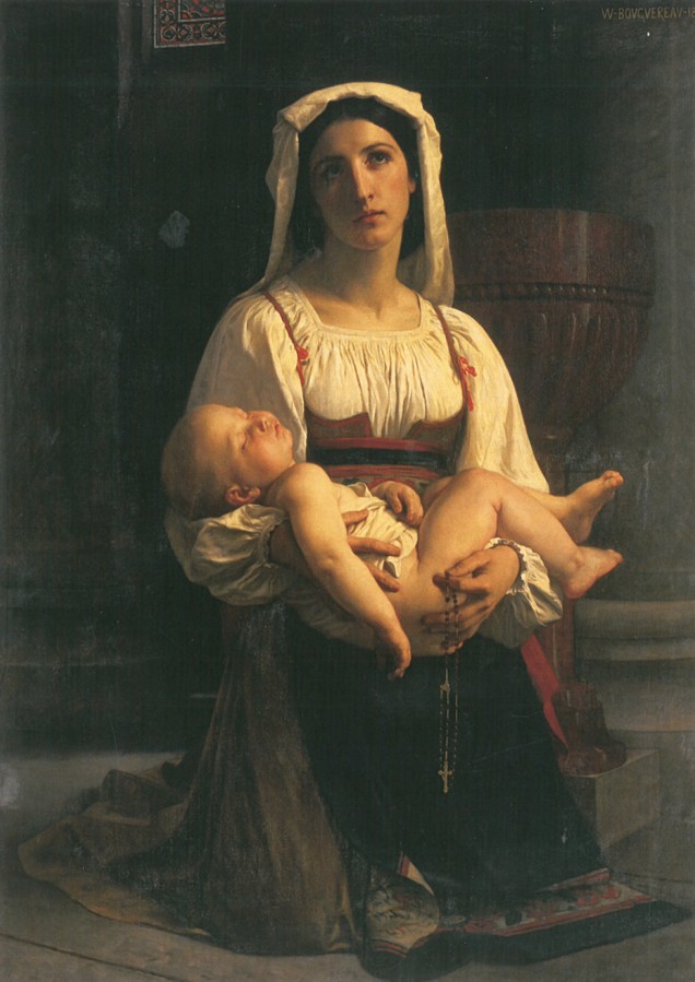 Prayer to The Virgin by William-Adolphe Bouguereau