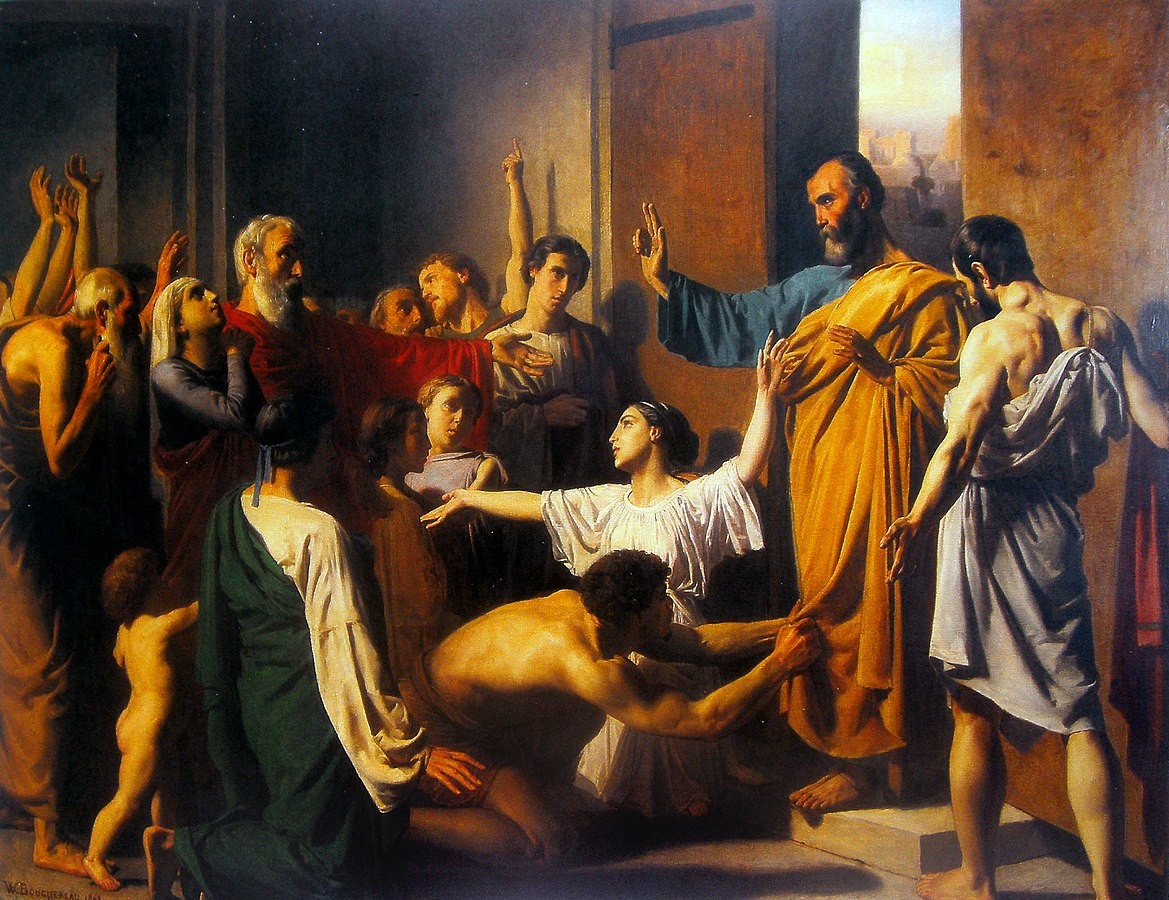 St. Peter, after his delivery from prison by the angel by William-Adolphe Bouguereau