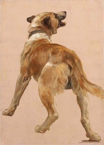 Study of the Homѐre dog and its leader by William-Adolphe Bouguereau