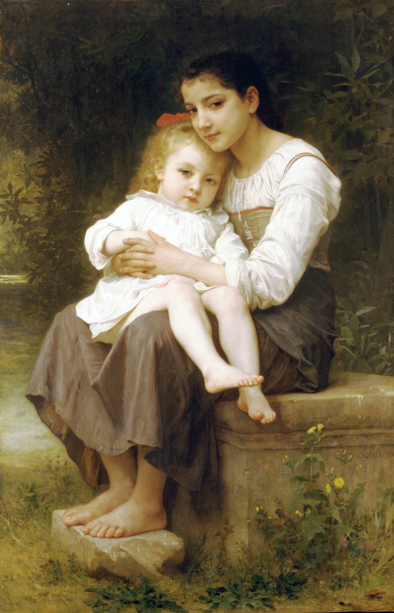 The elder sister by William-Adolphe Bouguereau