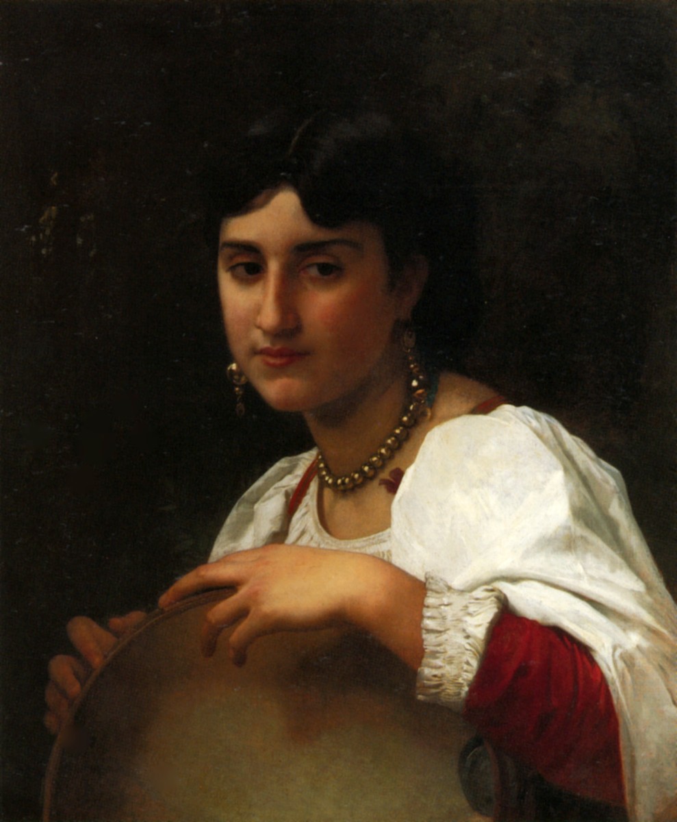 The Italian tambourine by William-Adolphe Bouguereau