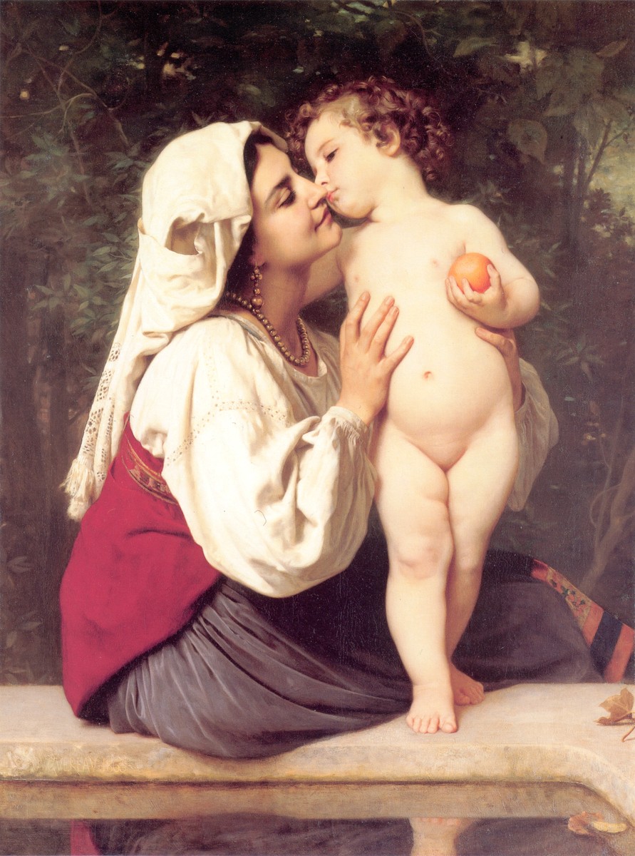 The Kiss by William-Adolphe Bouguereau