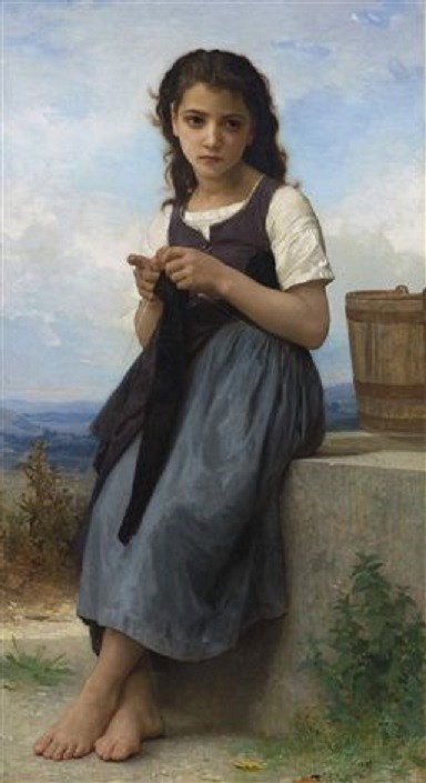 The Knitter by William-Adolphe Bouguereau