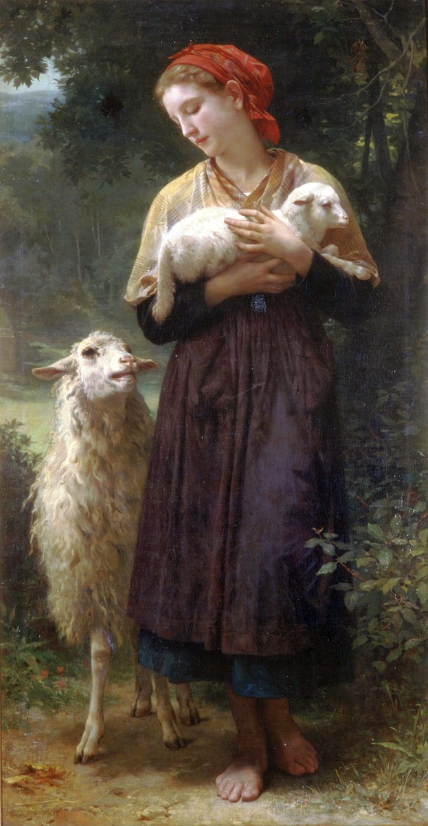 The Shepherdess by William-Adolphe Bouguereau