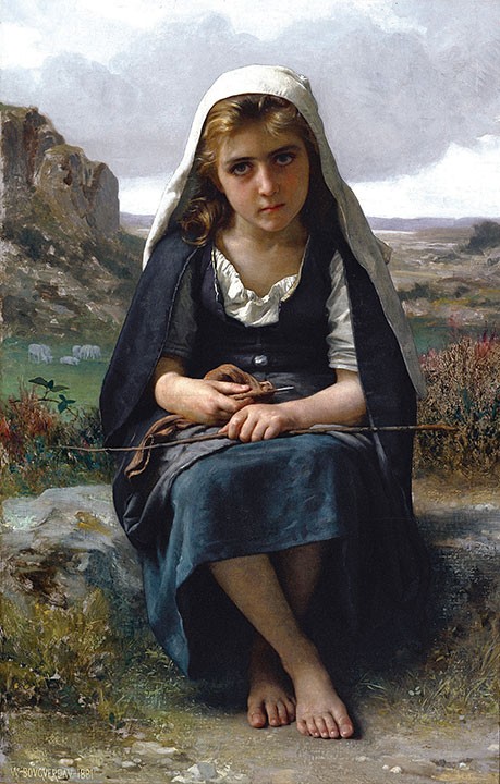 The Shepherdess by William-Adolphe Bouguereau