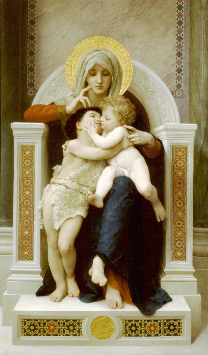 The Virgin, Jesus and Saint John Baptist by William-Adolphe Bouguereau