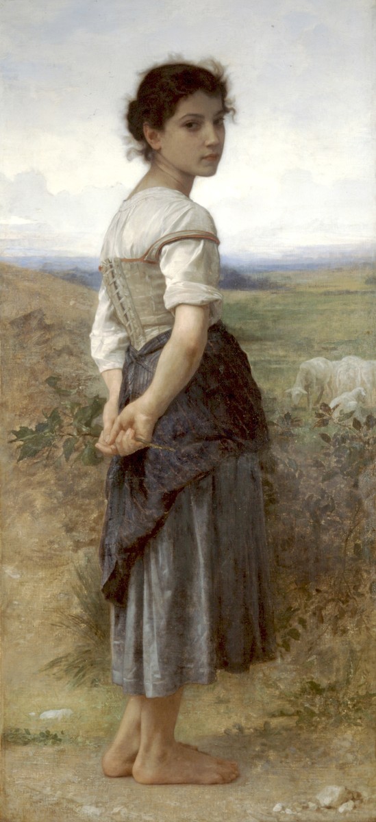 The Young Shepherdess by William-Adolphe Bouguereau