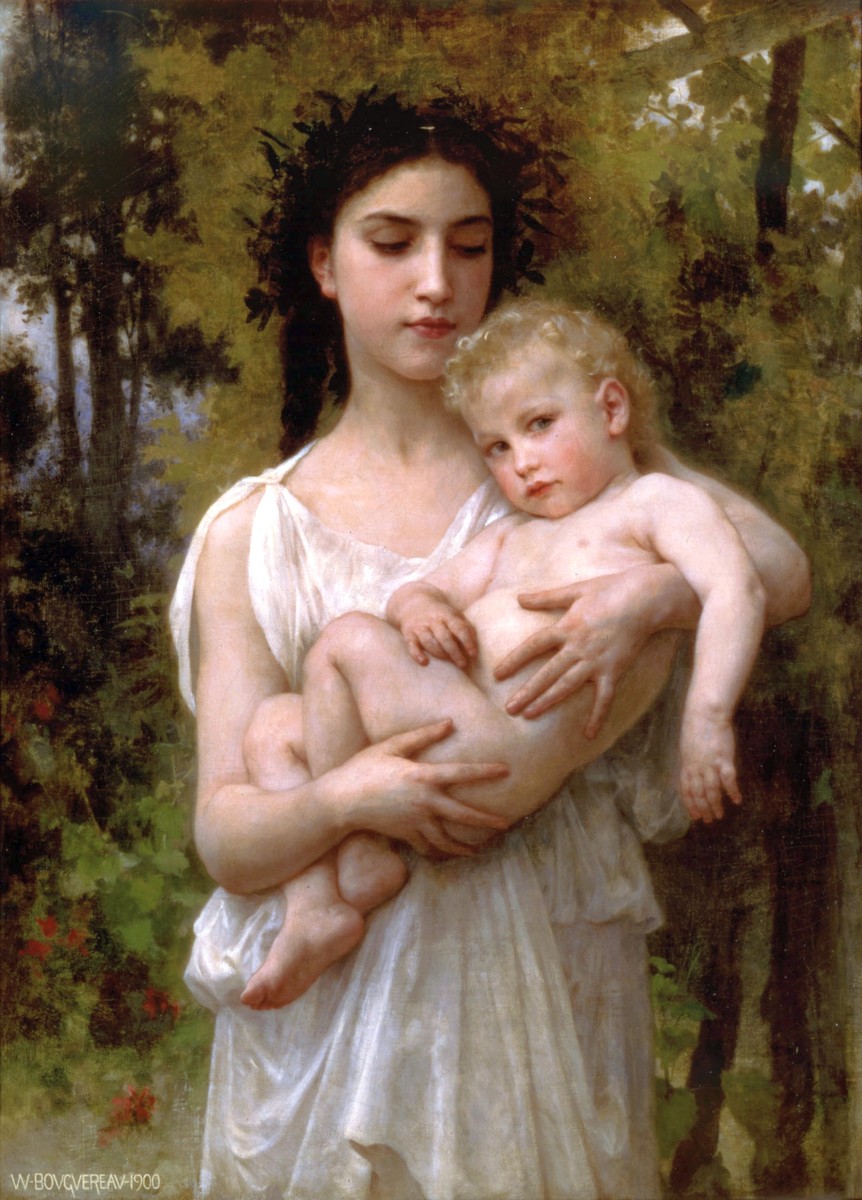 The younger brother by William-Adolphe Bouguereau