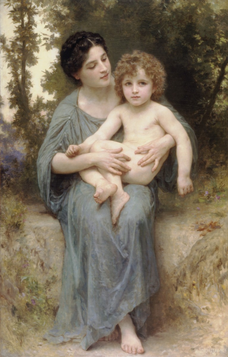 The younger brother by William-Adolphe Bouguereau