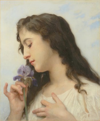 Woman with Iris by William-Adolphe Bouguereau