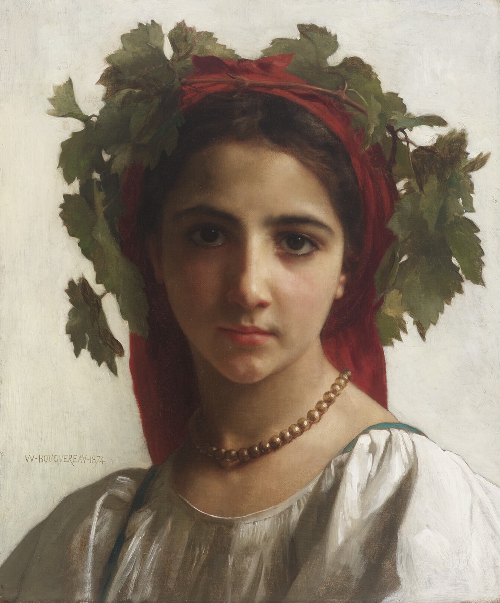 Young Girl Crowned with Vines by William-Adolphe Bouguereau
