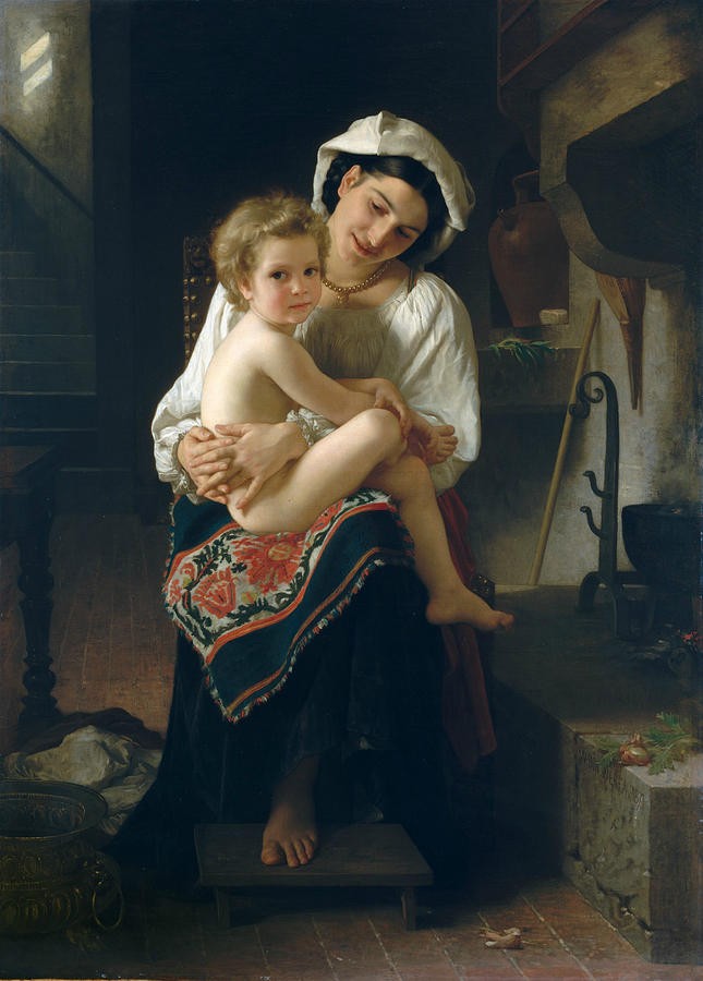 Young Mother Gazing At Her Child by William-Adolphe Bouguereau