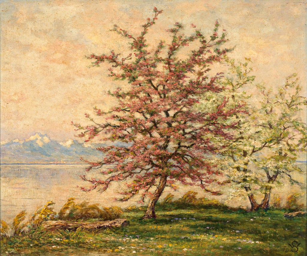 Blühende Mandel by Willy Schlobach