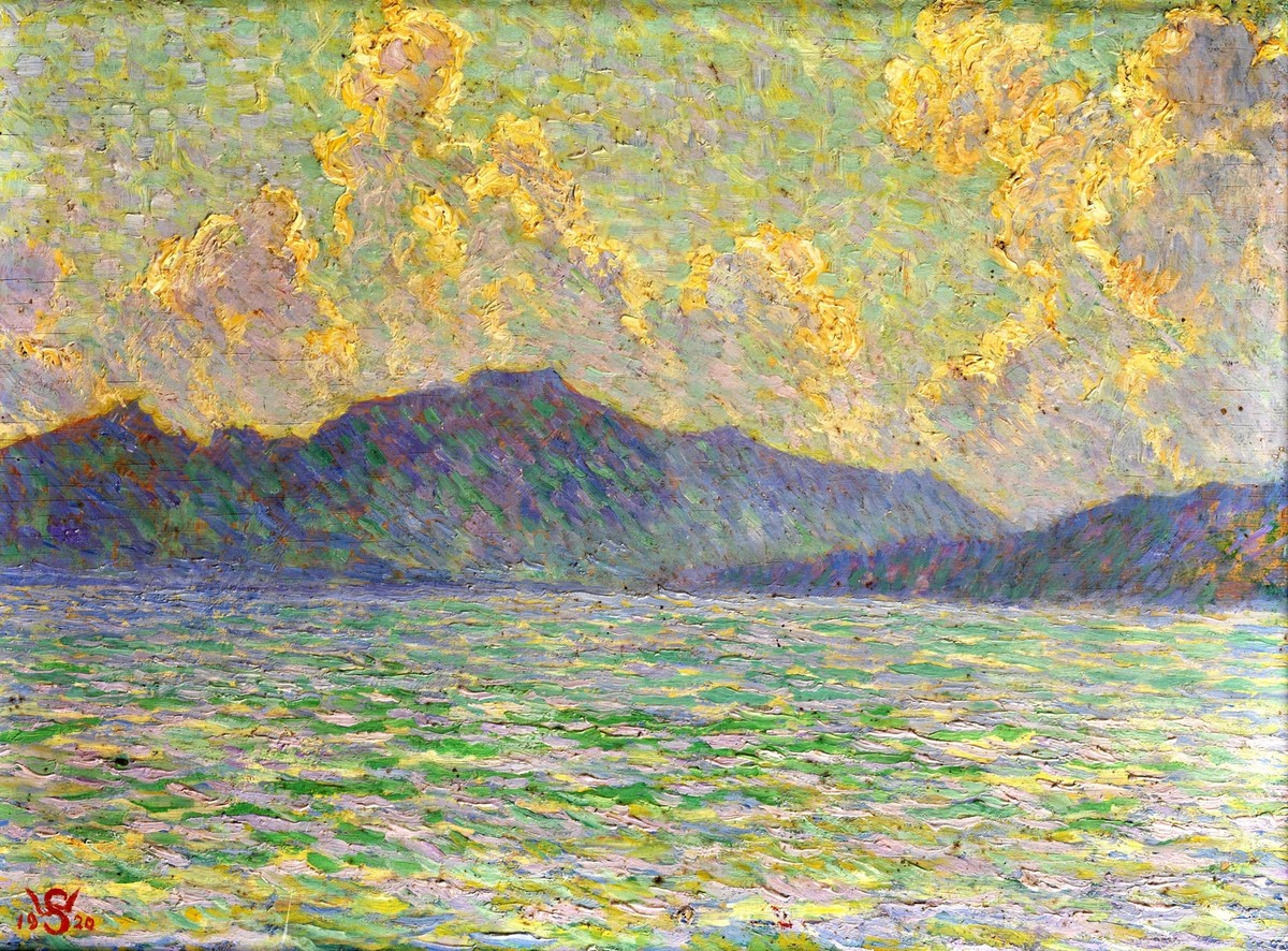 Lake Constance With Alps by Willy Schlobach