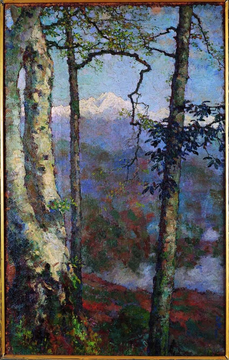 Himalayan landscape by Xu Beihong