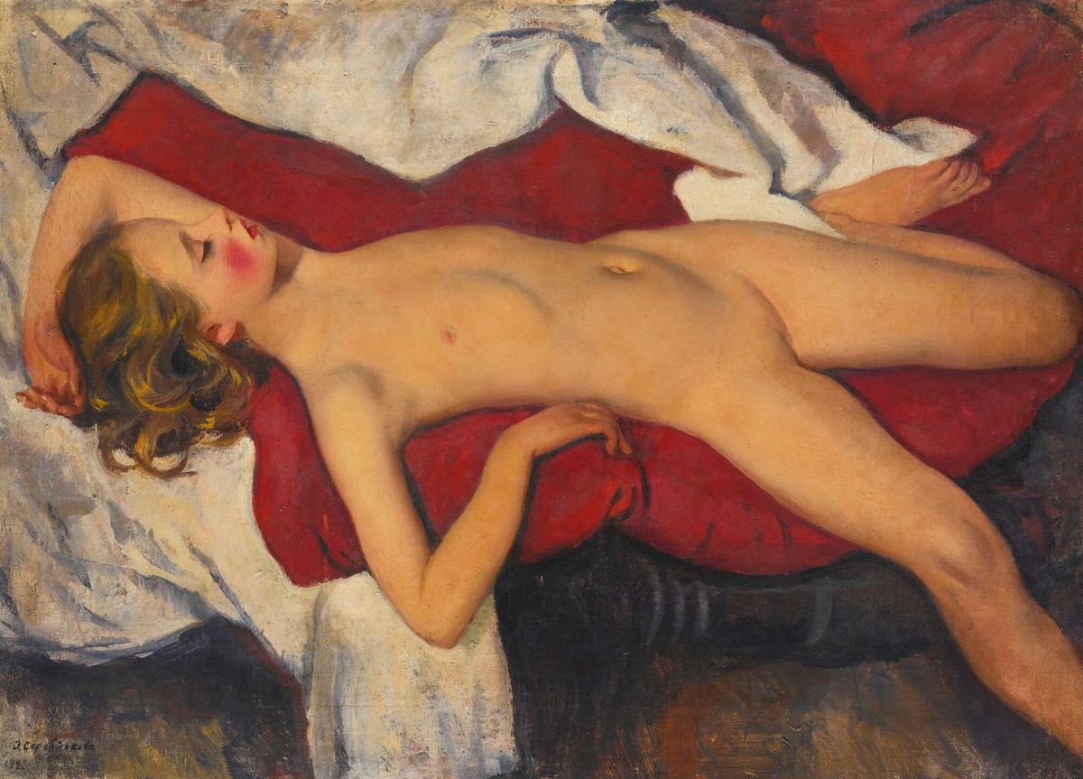 Study of a Sleeping Girl by Zinaida Serebriakova