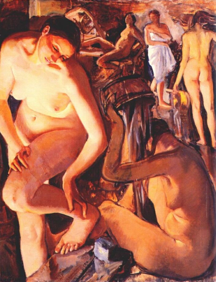 The Bathhouse by Zinaida Serebriakova