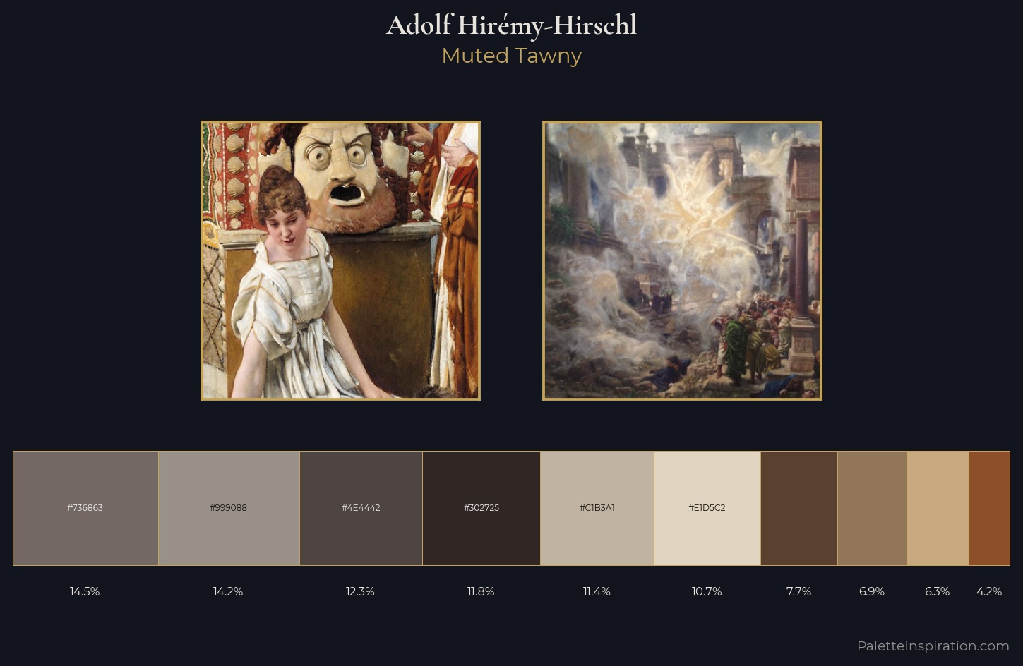 Adolf Hirémy-Hirschl Palette 1 — Muted Tawny